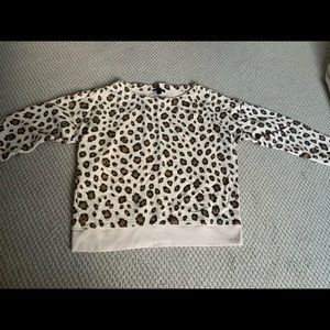 J.CREW size M sweatshirt. animal print- bracelet length sleeves. Worn once.
